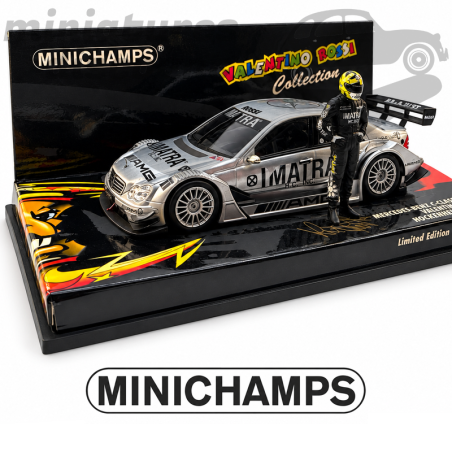 MERCEDES BENZ C-CLASS DTM "VALENTINO ROSSI" 2006 (GRIS) - MINICHAMPS - 1/43ème en boite