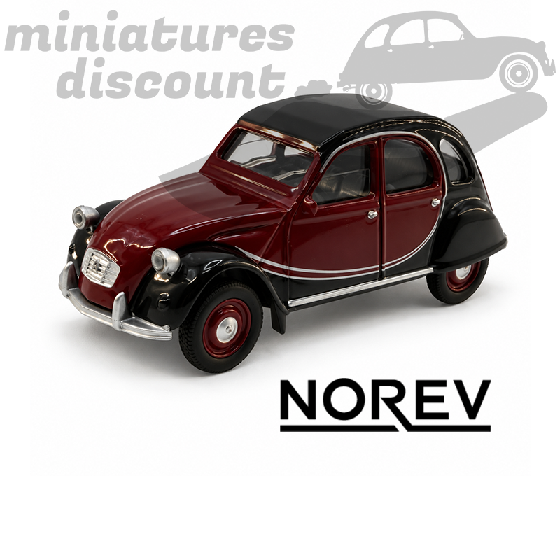 CITROËN 2CV CHARLESTON (ROUGE FONCÉ) - NOREV - 3inch en boite