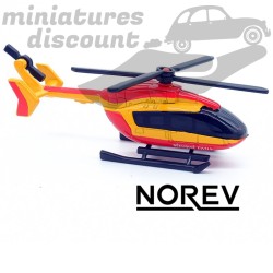 HELICOPTÈRE SÉCURITÉ CIVILE (ROUGE) - NOREV - 3inch en boite