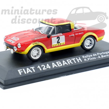 FIAT 124 ABARTH RALLYE DU PORTUGAL 1974 N°2 (ROUGE) - 1/43ème en boite