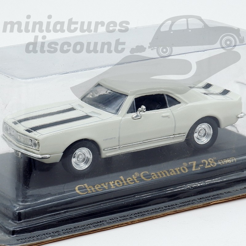 CHEVROLET CAMARO Z-28 DE 1967 (BLANC) - 1/43ème sur socle