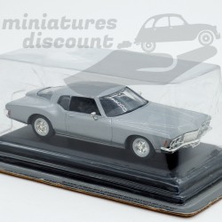 BUICK RIVIERA GS DE 1971 (GRIS) - 1/43ème sur socle