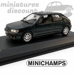 Peugeot 306 (Vert Métalisé) - MINICHAMPS - 1/43ème en boite