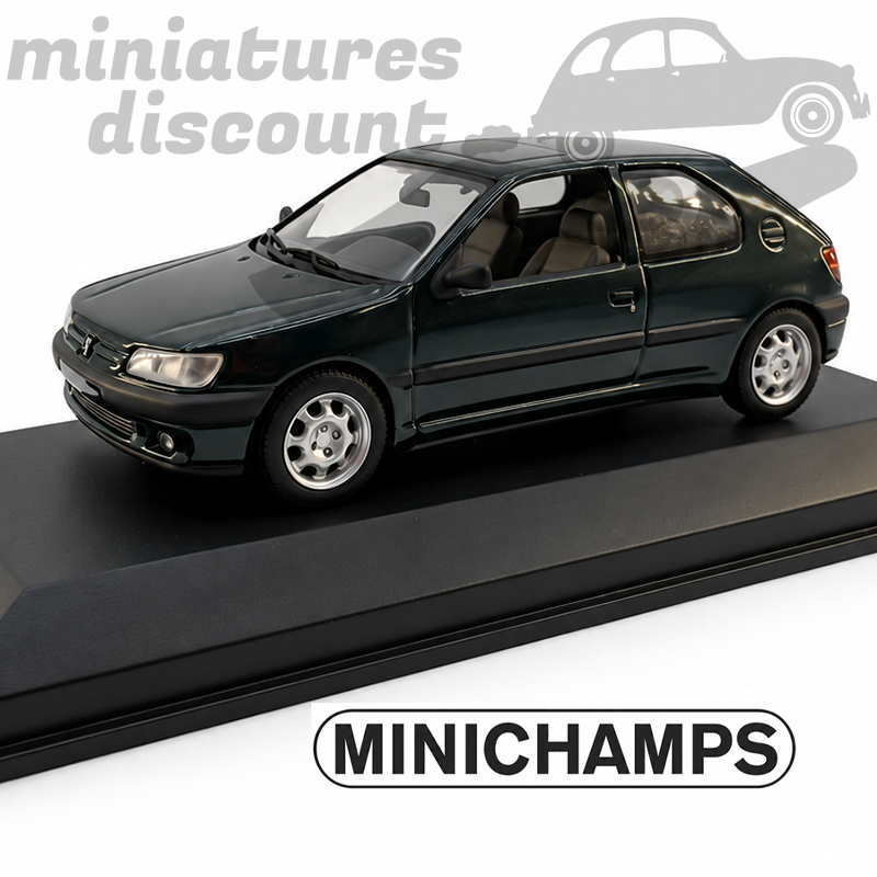 Peugeot 306 (Vert Métalisé) - MINICHAMPS - 1/43ème en boite