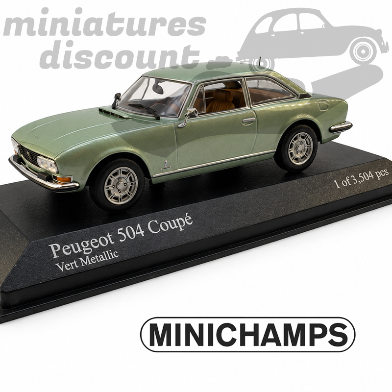 Peugeot 504 Coupé (vert) - MINICHAMPS - 1/43ème en boite