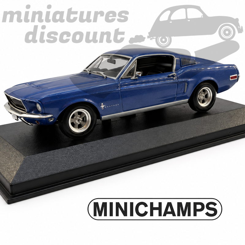 Ford Mustang de 1968 (bleu) - MINICHAMPS - 1/43ème en boite