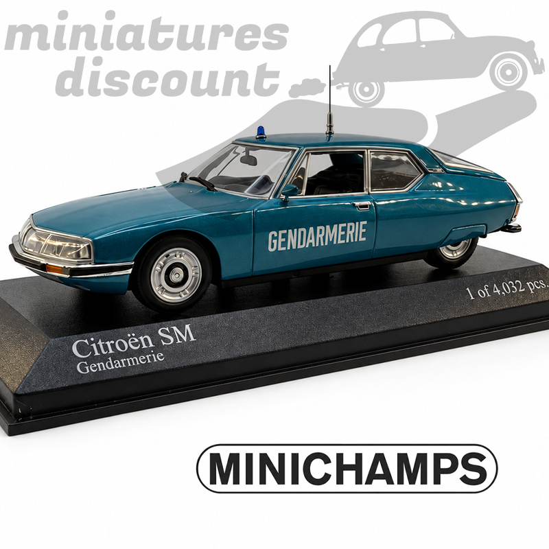 Citroën SM de 1970 Gendarmerie - MINICHAMPS - 1/43ème en boite