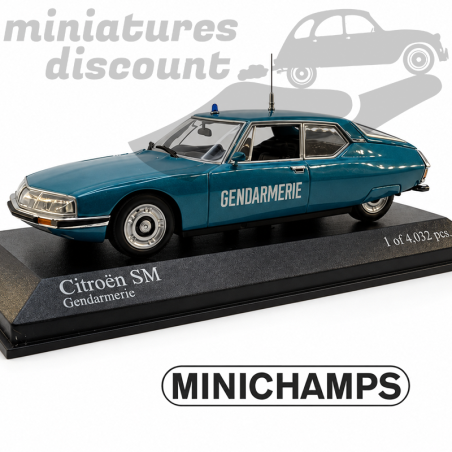 Citroën SM de 1970 Gendarmerie - MINICHAMPS - 1/43ème en boite