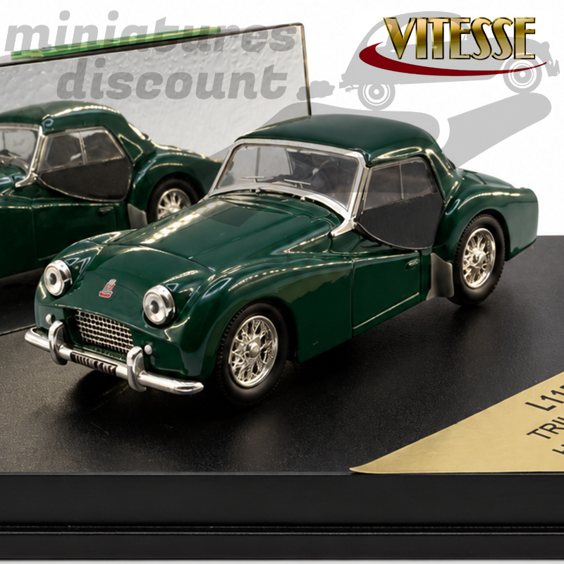 TRIUMPH TR2 Hard Top de 1955 - VITESSE (Vert) - 1/43ème en boite
