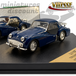 TRIUMPH TR3A Hard Top de 1959 - VITESSE (Bleu) - 1/43ème en boite