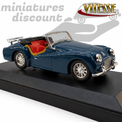 TRIUMPH TR3 de 1956 - VITESSE (Bleu) - 1/43ème en boite