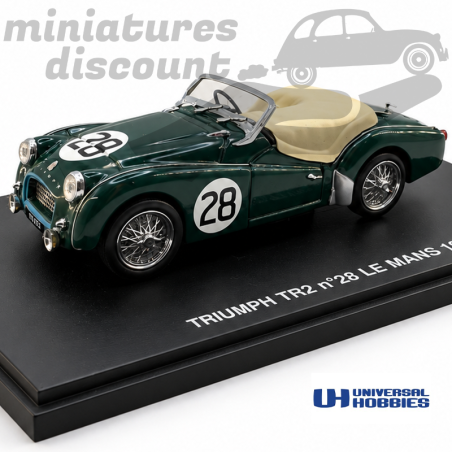 TRIUMPH TR2 N°28 Le Mans de 1955 - VITESSE (Vert) - 1/43ème en boite