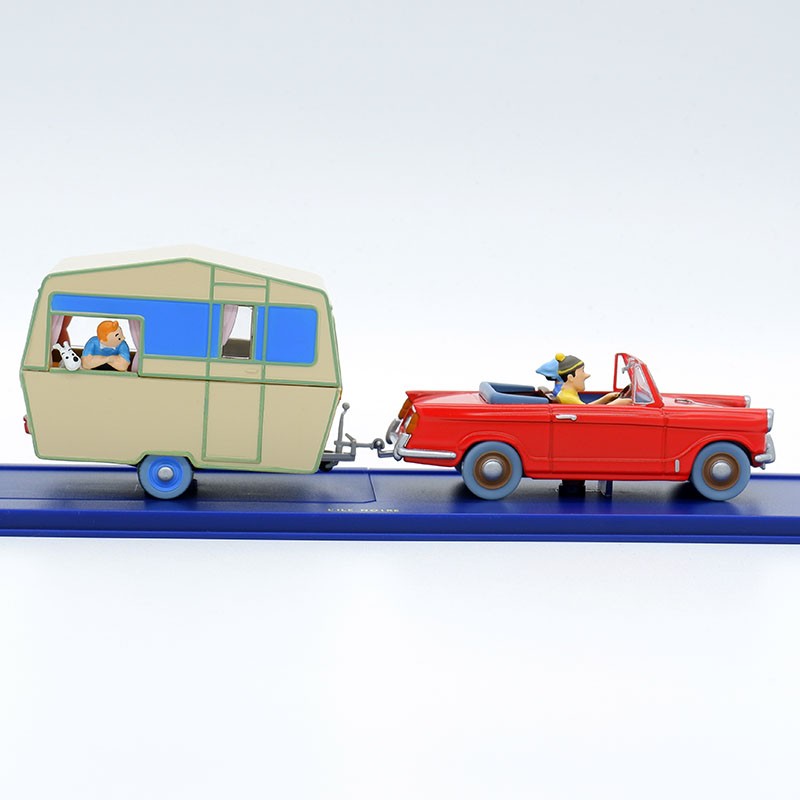 La Triumph Herald et sa caravane , de L'île noire - 1/43ème en boite