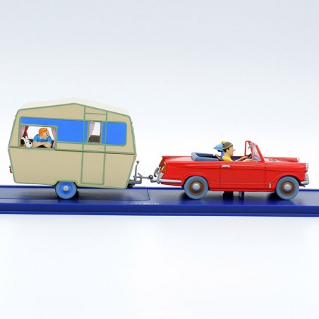 La Triumph Herald et sa caravane , de L'île noire - 1/43ème en boite