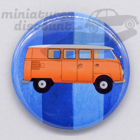 Volkswagen Combi (orange) - Magnet Déco/Vintage