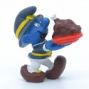 Figurine Schtroumpf - Schleich - Schtroumpf Pompier avec poulet - Germany Peyo.