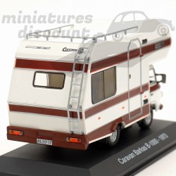 CAMPING CAR CARAVAN BARKAS B-1000 DE 1973 (MARRON ET BLANC) - 1/43ème sous blister