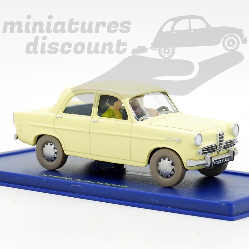 ALFA ROMEO GIULIETTA BERLINA TINTIN (CRÈME) "Les Bijoux de la Castafiore" - 1/43ème en boite