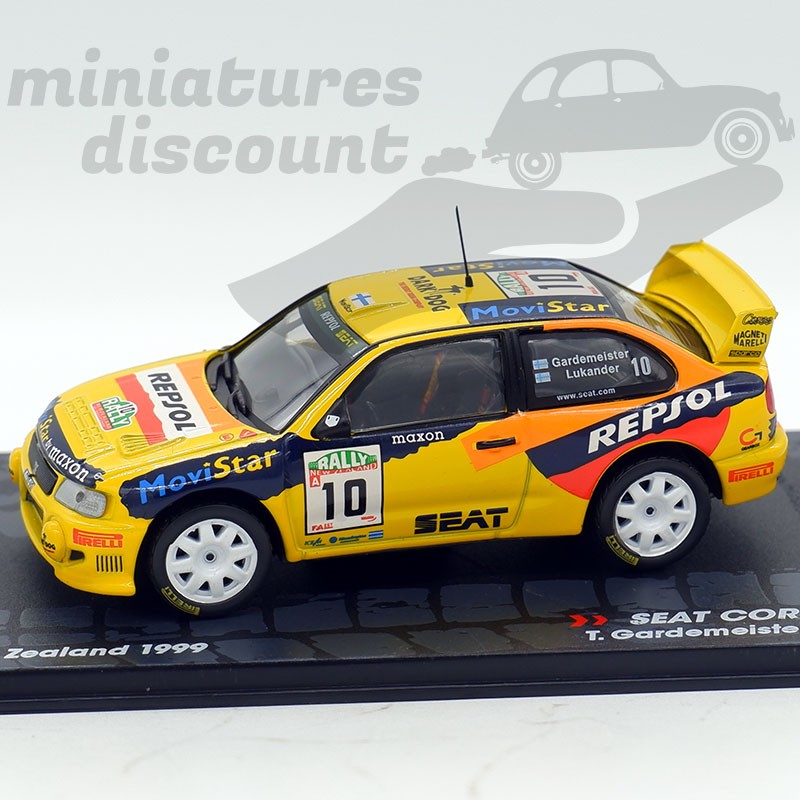 Seat Cordoba WRC N°10 Rallye San Remo 1998 - Vitesse 1/43 - En Boîte