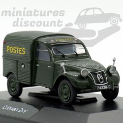 MINIATURE CITROËN 2CV LA POSTE NOREV AVEC BOÎTE (VERT FONCÉ) - NOREV - 1/43ème en boite