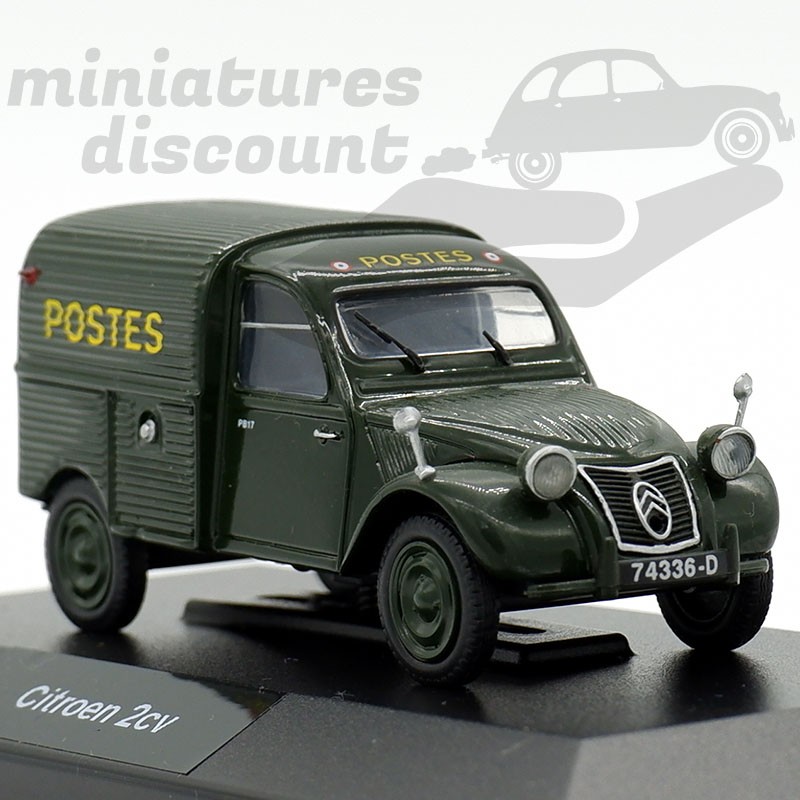 MINIATURE CITROËN 2CV LA POSTE NOREV AVEC BOÎTE (VERT FONCÉ) - NOREV - 1/43ème en boite
