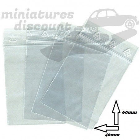 Paquet de 100 Sachets Zip 40x60