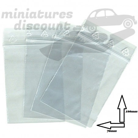 Paquet de 100 Sachets Zip 70x100