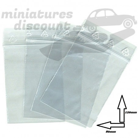Paquet de 100 Sachets Zip 80x120