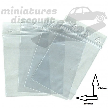 Paquet de 100 Sachets Zip 100x150