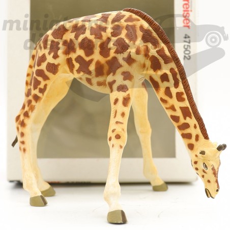 Girafe Mangeante - Preiser - Elastolin - 1/25ème en boite