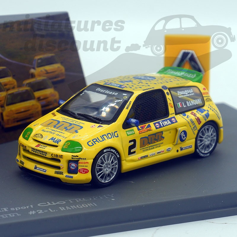 RENAULT CLIO SPORT TROPHY (JAUNE FONCÉ) - UNIVERSAL HOBBIES - 1/43ème en boite