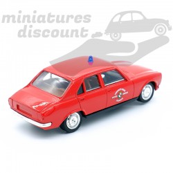 PEUGEOT 504 BERLINE "SAPEURS POMPIER DE STRASBOURG" (ROUGE) - SOLIDO - 1/43ème en boite