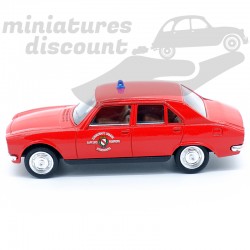 PEUGEOT 504 BERLINE "SAPEURS POMPIER DE STRASBOURG" (ROUGE) - SOLIDO - 1/43ème en boite