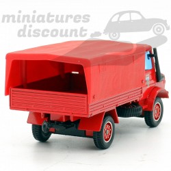 MERCEDES UNIMOG POMPIERS (ROUGE) - SOLIDO - 1/50ème en boite