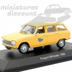 PEUGEOT 204 BREAK 1969 LA POSTE (JAUNE) - 1/43ème sous blister