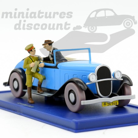 La décapotable Tintin - Le Lotus bleu - 1/43ème en boite