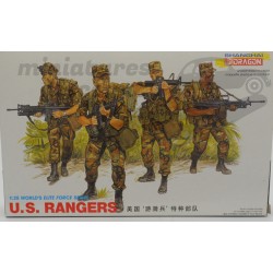 FIGURINES MILITAIRES, US RANGERS (A PEINDRE) - DRAGON - 1/35ème en boite