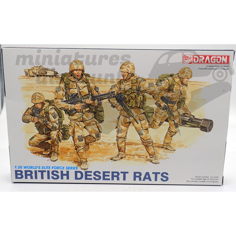 Figurines British Desert Rats - Maquette Dragon 3013 - 1/35ème en boite