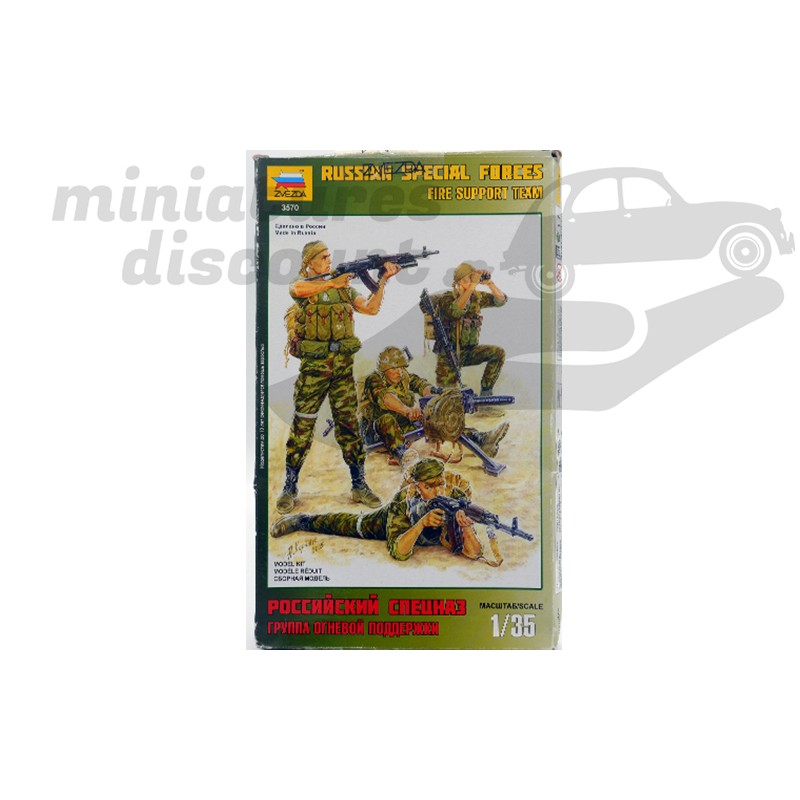 Figurines RUSSIAN Special Forces Fire Support Team - Maquette ZVEZDA 3570 - 1/35ème en boite