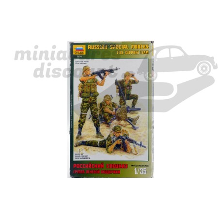 FIGURINES RUSSIAN SPECIAL FORCES FIRE SUPPORT TEAM (A PEINDRE) - ZVEZDA - 1/35ème en boite