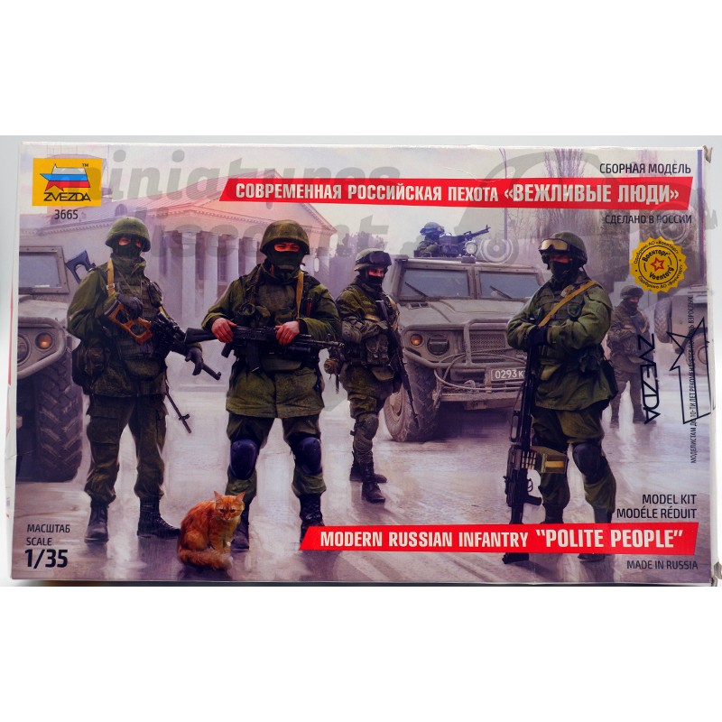 FIGURINES MODERN RUSSIAN INFANTRY (A PEINDRE) - ZVEZDA - 1/35ème en boite