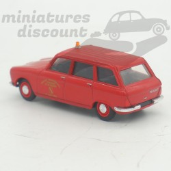PEUGEOT 204 BREAK POMPIERS SDIS DU HAUT RHIN (ROUGE) - SOLIDO - 1/43ème en boite