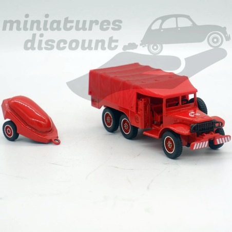 Solido Verem 1/50 Char Dodge 6x6 + Remorque Barque WW2 Allié - Vert - Neuf Sous Boîte
