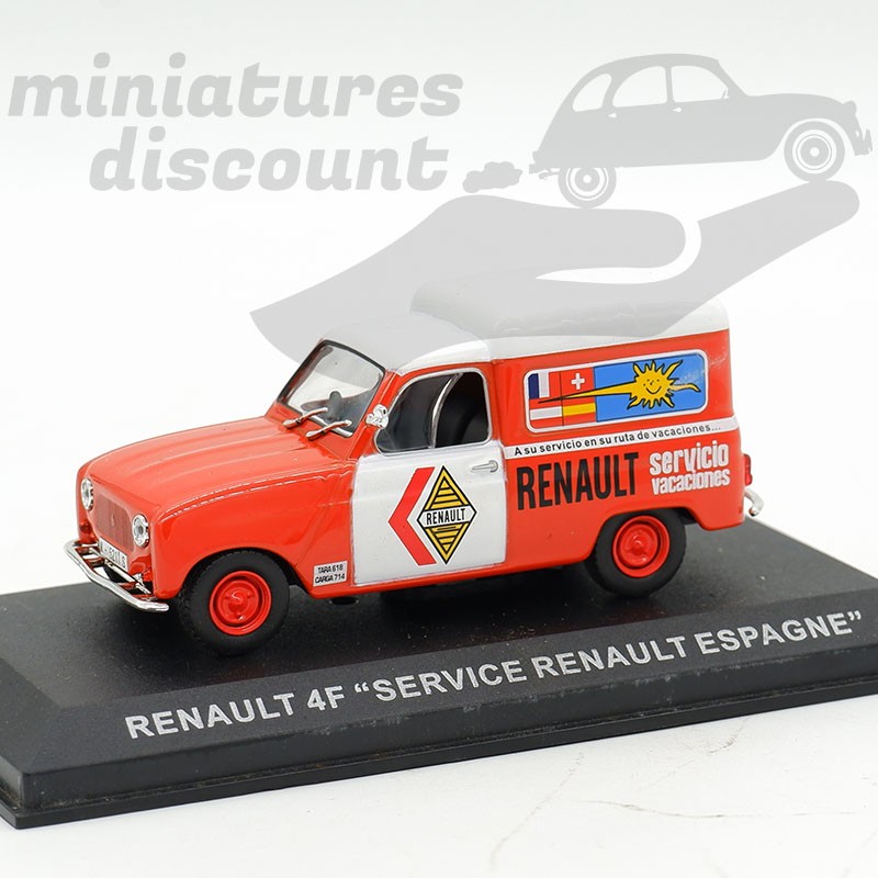 RENAULT 4F "SERVICE RENAULT ESPAGNE" (ORANGE) - 1/43ème en boite