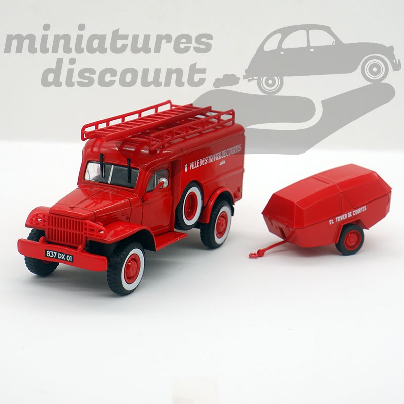 Dodge WC54 + MPR Pompiers - 1/43ème sous blister