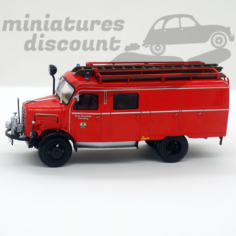 Camion Pompier Schuco 1/43 – Borgward B 2500 LF8, Rouge, Zamac, Neuf