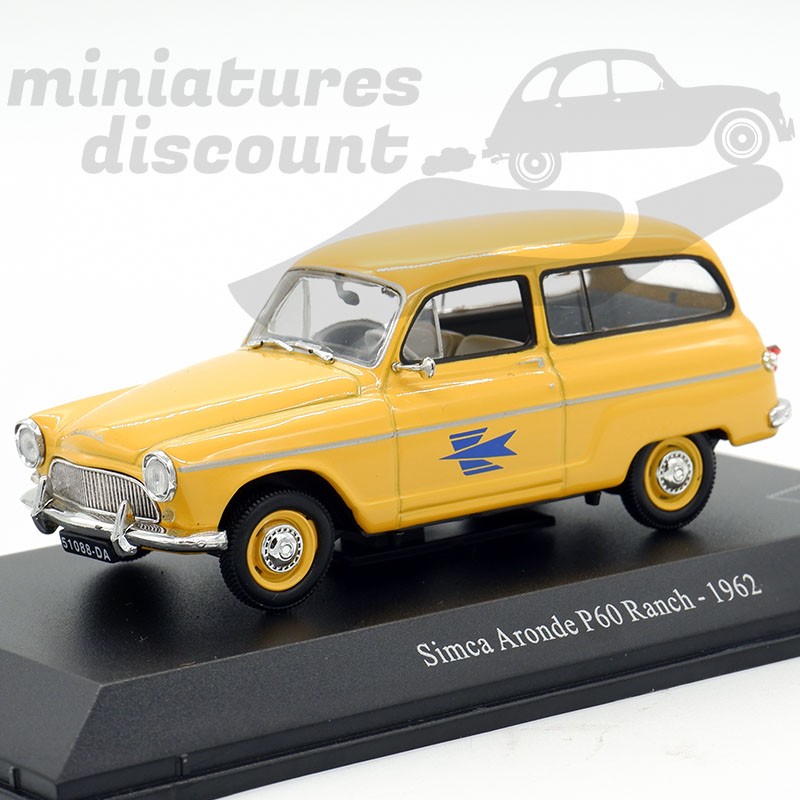 SIMCA ARONDE P60 RANCH LA POSTE (JAUNE) - 1/43ème sous blister