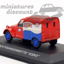 MINIATURE CITROËN 2CV FOURGONNETTE ESSO AVEC BOÎTE (ROUGE) - 1/43ème en boite
