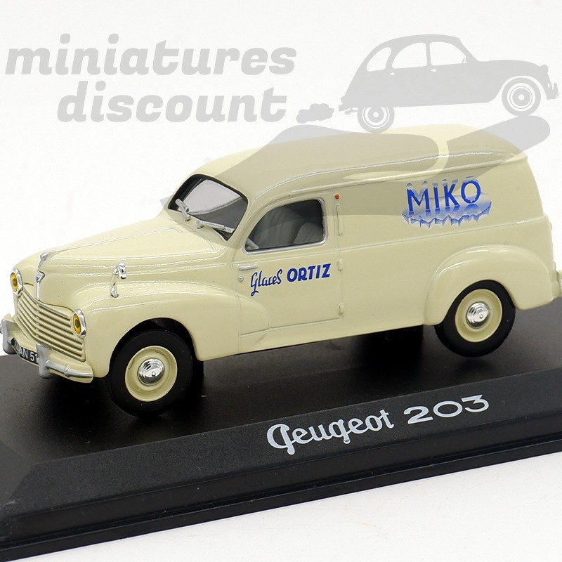 PEUGEOT 203 " MIKO " NOREV (BLEU - BLANC) - NOREV - 1/43ème en boite