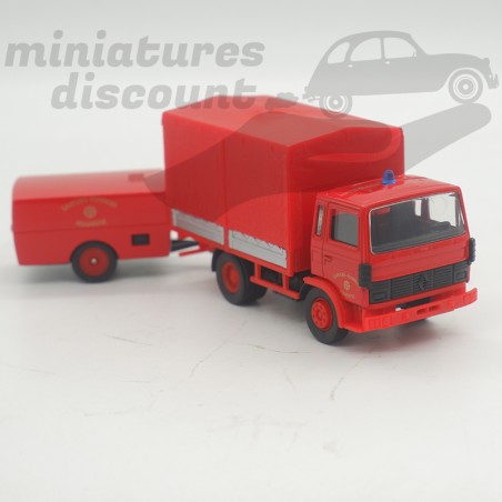Camion De Pompier Iveco Bâché – Miniature SOLIDO échelle 1:43, Occasion, Fabrication France